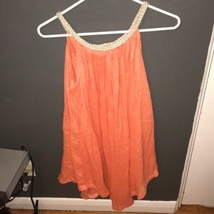 Coral/orange beach dress swimsuit cover up